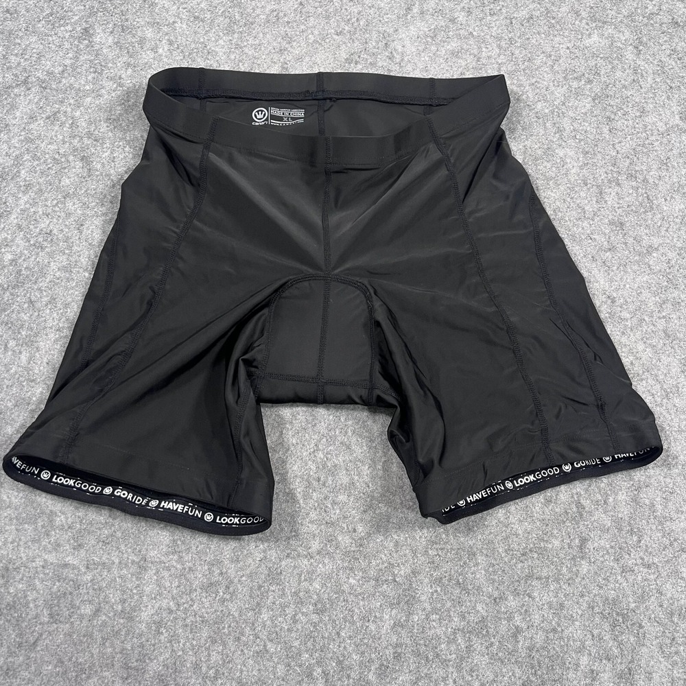 Canari Black Gel Padded Arrow Pull-On Stretch Cycling Bike Shorts Men's Size XL‎
